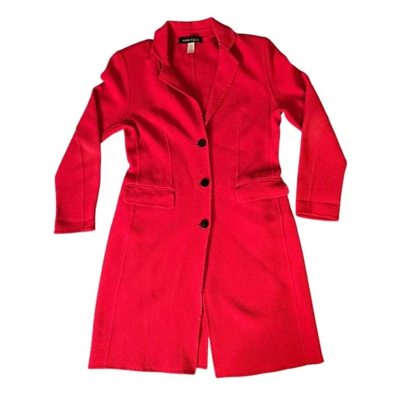 Red Women's Coat - Picture 4 of 12